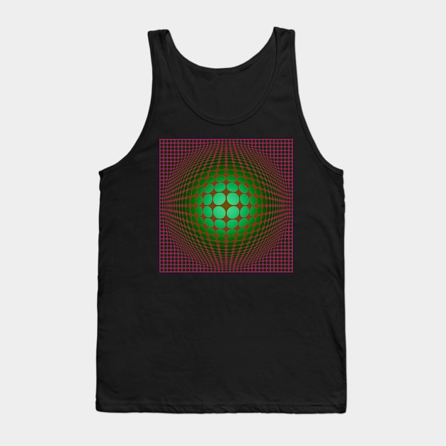 Homage to Vasarely 9 Tank Top by MichaelaGrove